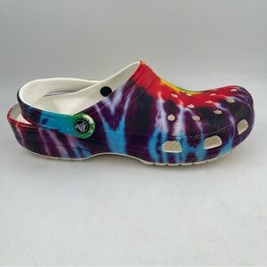 Crocs Men’s Classic Tie Dye Classic Slip-On Clog Mule Shoe - Size 11 Men’s
